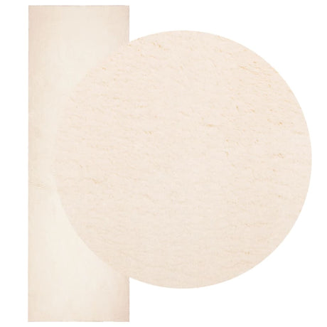 VidaXL tapis huarte poils courts doux lavable 80x250 cm beige