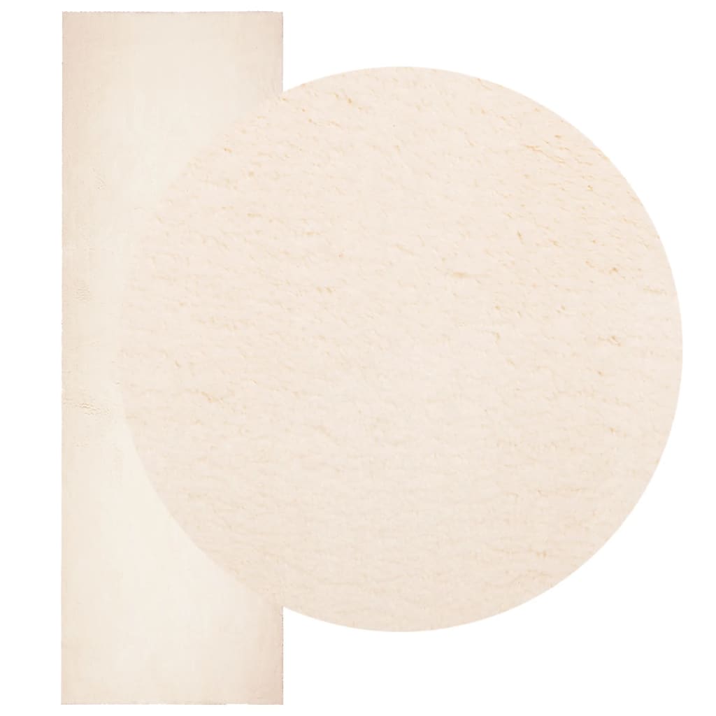 Vidaxl Rug Huarte Low -Pole Myk vaskbar 80x250 cm beige