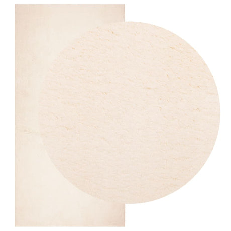 VidaXL tapis huarte poils courts doux lavable 100x200 cm beige