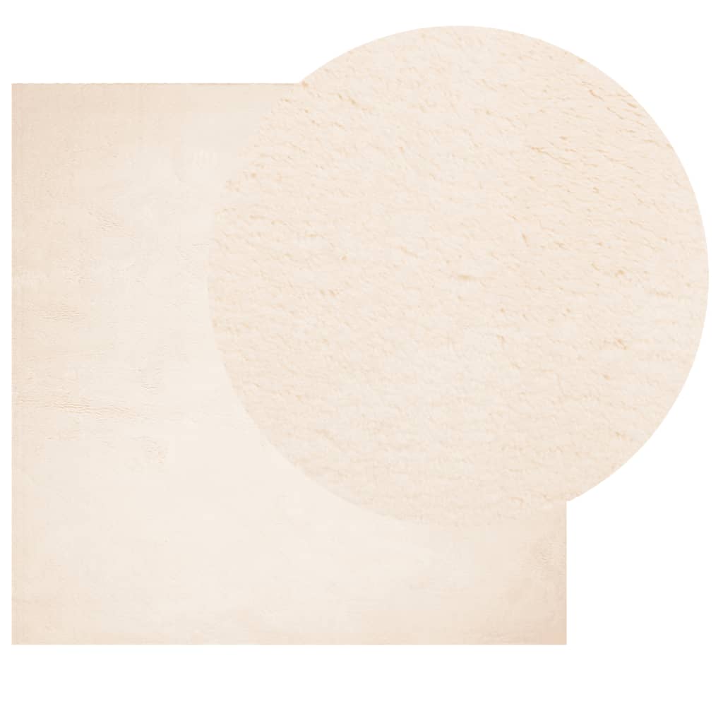 RUG VIDAXL HUARTE Beige suave de 120x120 cm de 120x120 cm de 120x120