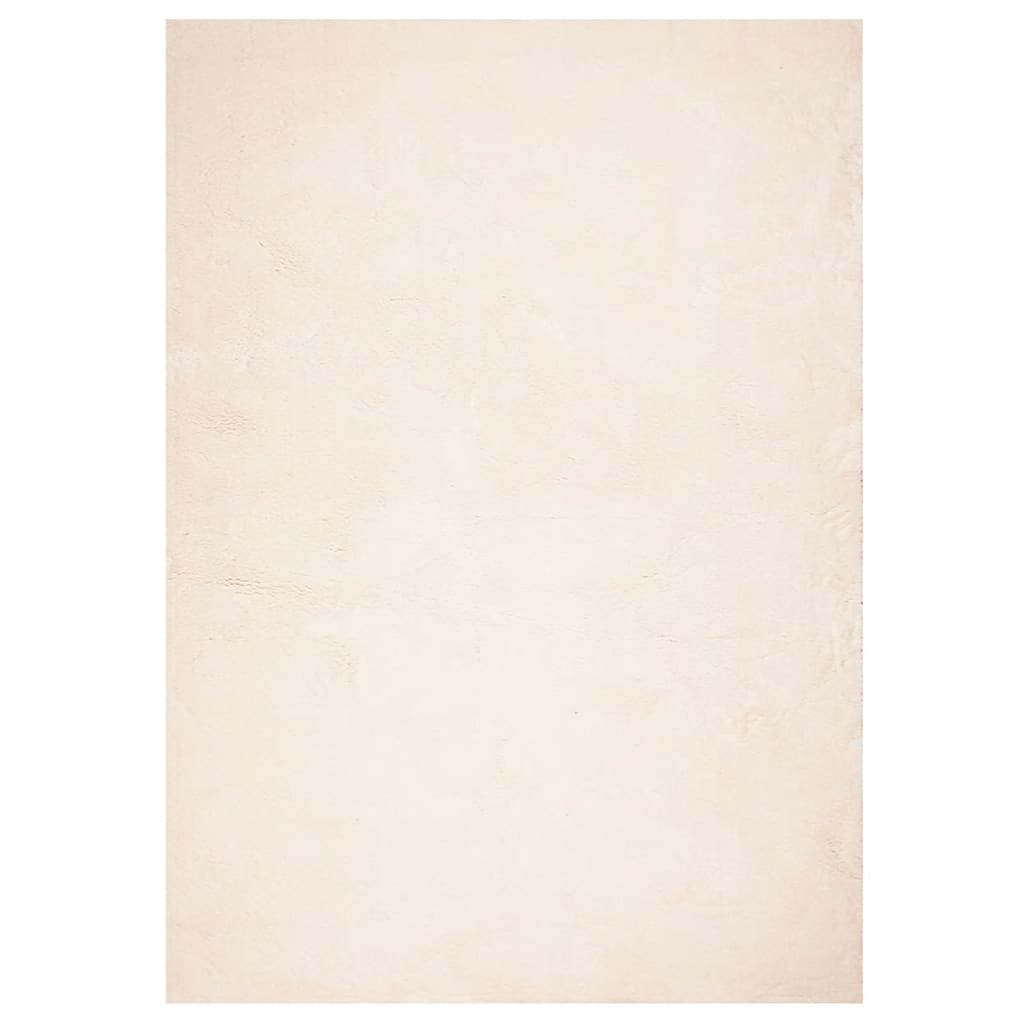 VidaXL tapis huarte poils courts doux lavable 120x170 cm beige