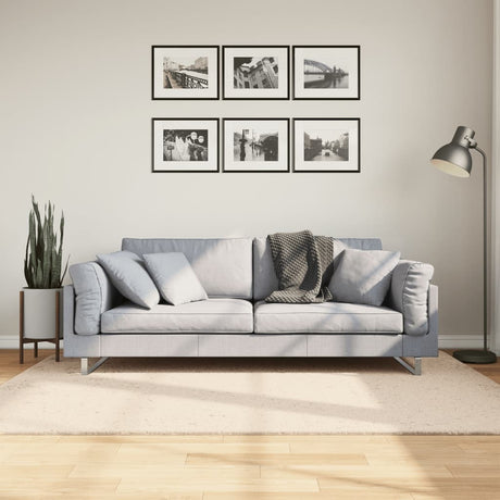 VidaXL tapis huarte poils courts doux lavable 140x200 cm beige