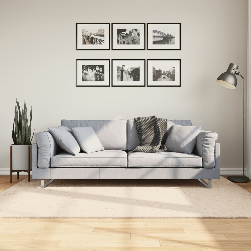 Vidaxl -mattan Huarte lågpole mjuk tvättbar 140x200 cm beige