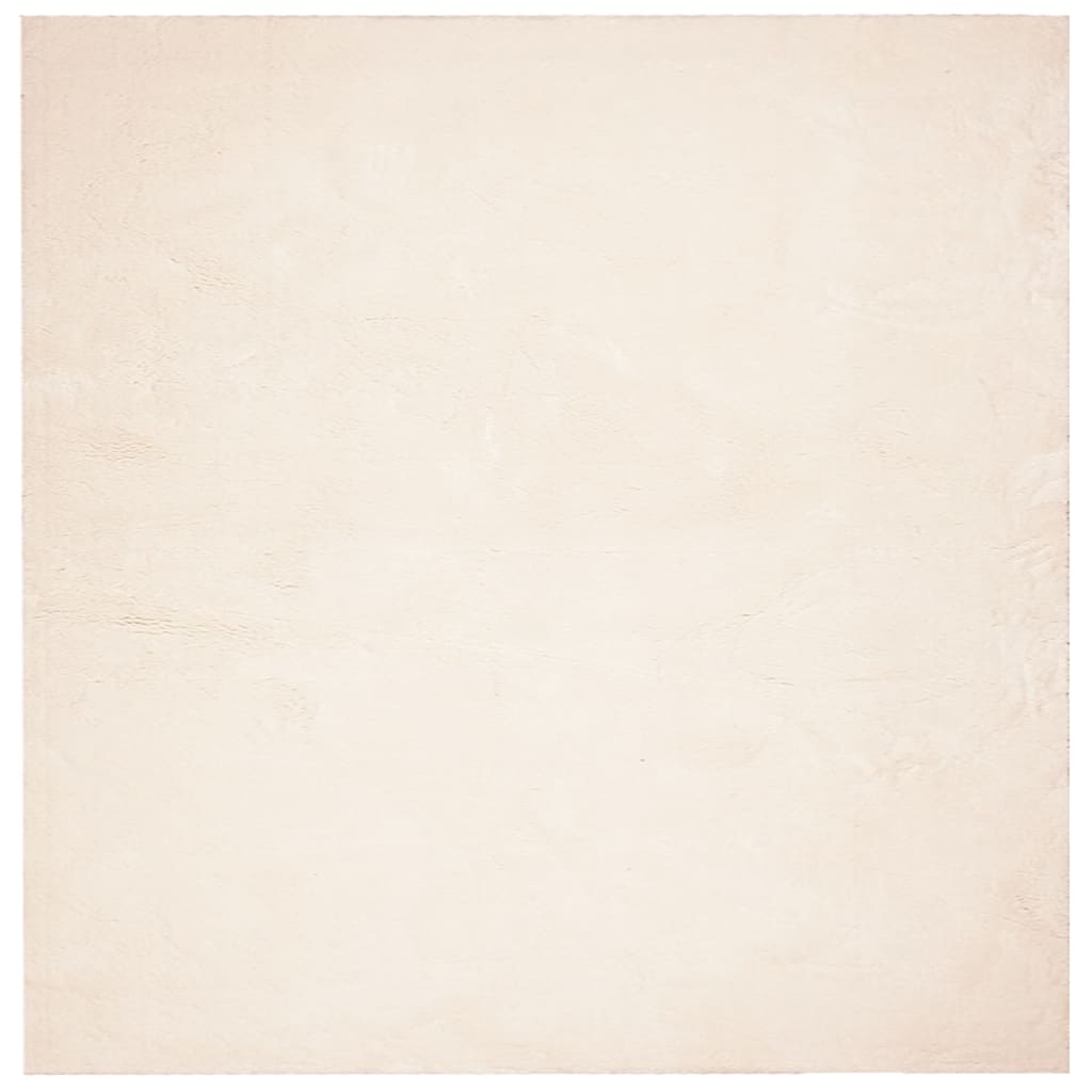 VidaXL tapis huarte poils courts doux lavable 160x160 cm beige
