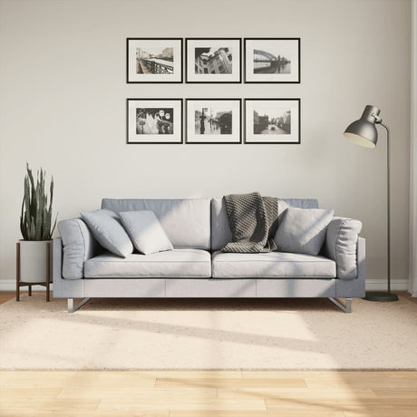 VidaXL tapis huarte poils courts doux lavable 160x230 cm beige