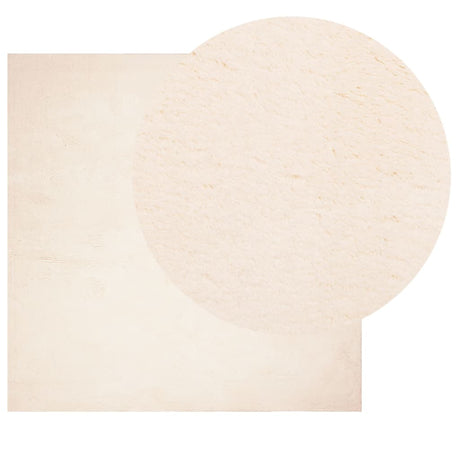 VidaXL tapis huarte poils courts doux lavable 200x200 cm beige