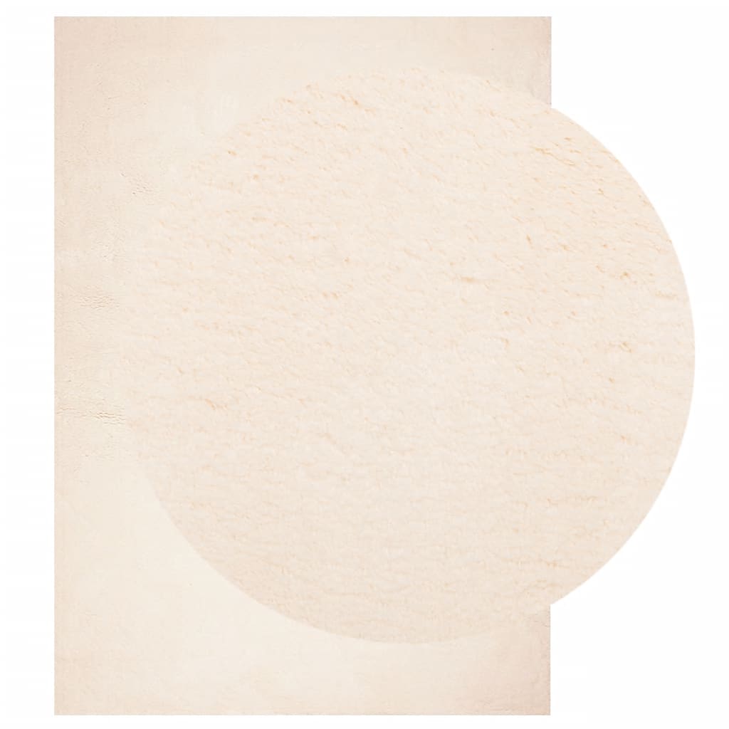 VidaXL tapis huarte poils courts doux lavable 200x280 cm beige