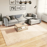 VidaXL Tapis HUARTE poils courts doux lavable 240x340 cm beige