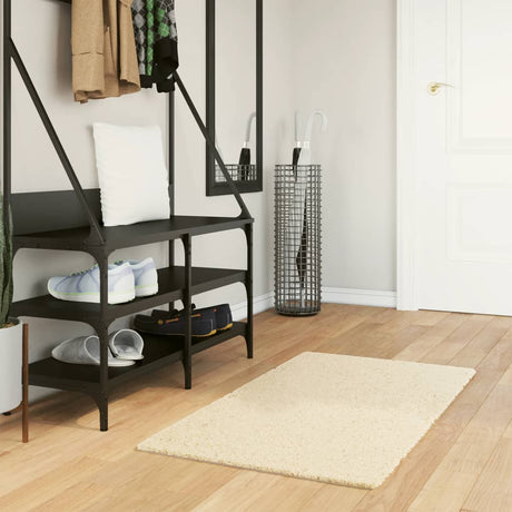 Vidaxx tapis huarte poils courts doux lavable 60x110 cm crème