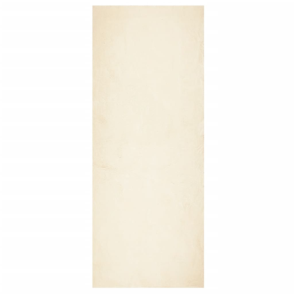 VidaXL Tapis HUARTE poils courts doux lavable 80x200 cm crème