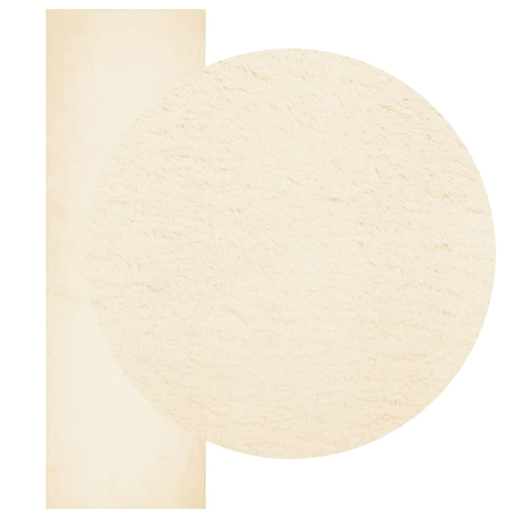 Bidaxl -mattan Huarte Låg -Pile Soft Washable 80x250 cm Cream