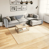 Vidaxx tapis huarte poils courts doux lavable 240x240 cm crème