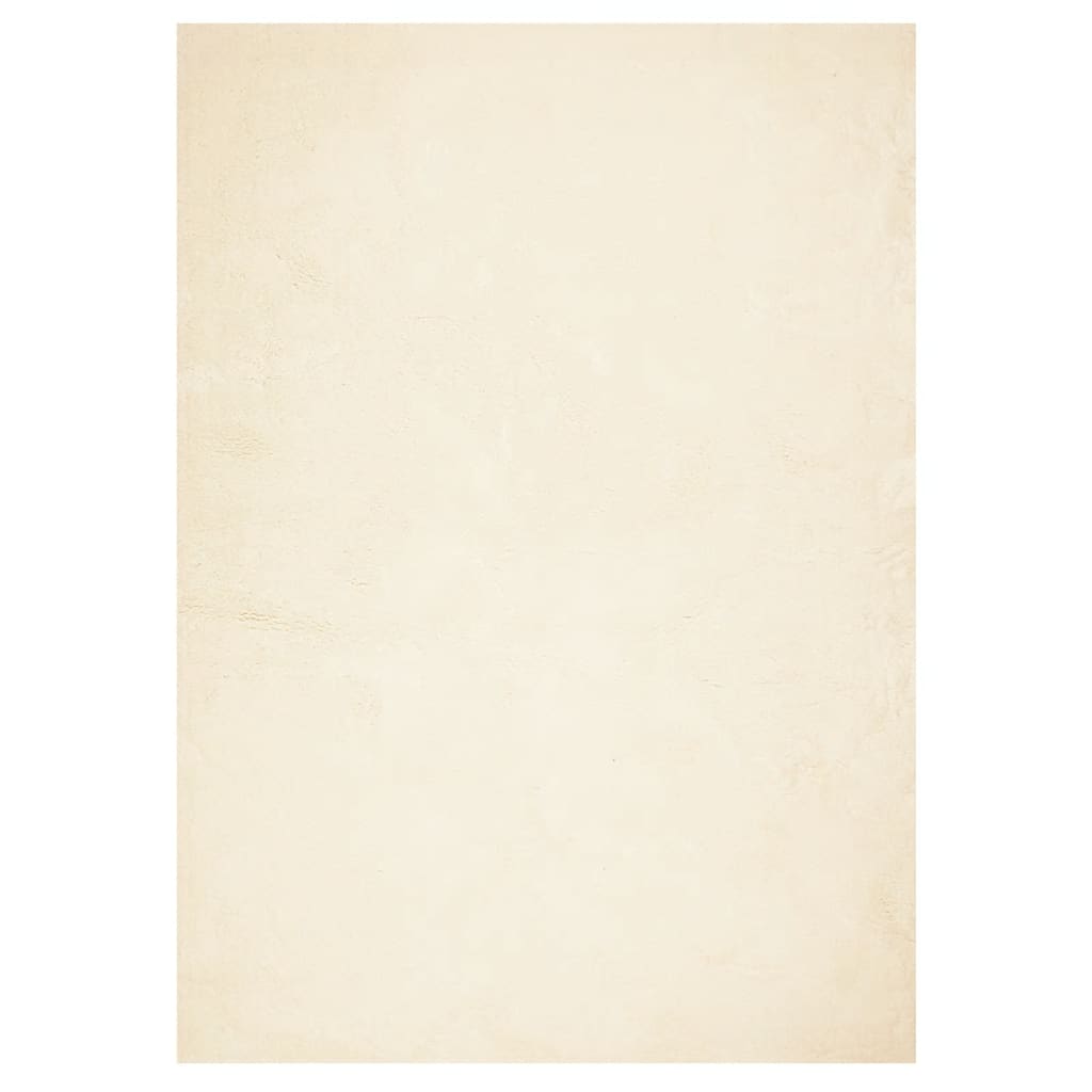 Vidaxx tapis huarte poils courts doux lavable 240x340 cm crème