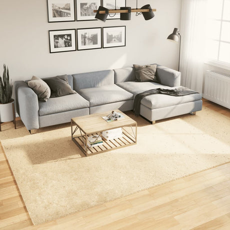 Vidaxx tapis huarte poils courts doux lavable 240x340 cm crème