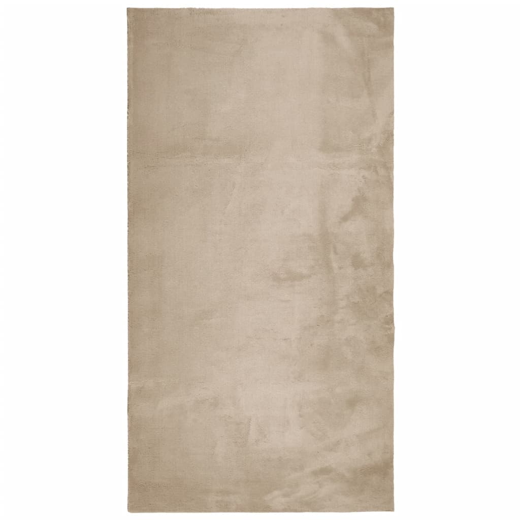 Vidaxx tapis huarte poils courts doux lavable 60x110 cm couleur sable