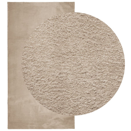 Vidaxx tapis huarte poils courts doux lavable 60x110 cm couleur sable