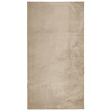 Vidaxx tapis huarte poils courts doux lavable 80x150 cm couleur sable