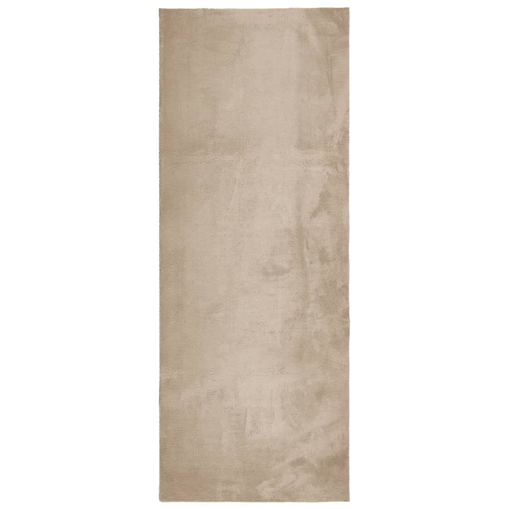 Vidaxl rug Huarte low -pile soft washable 80x200 cm sand -colored