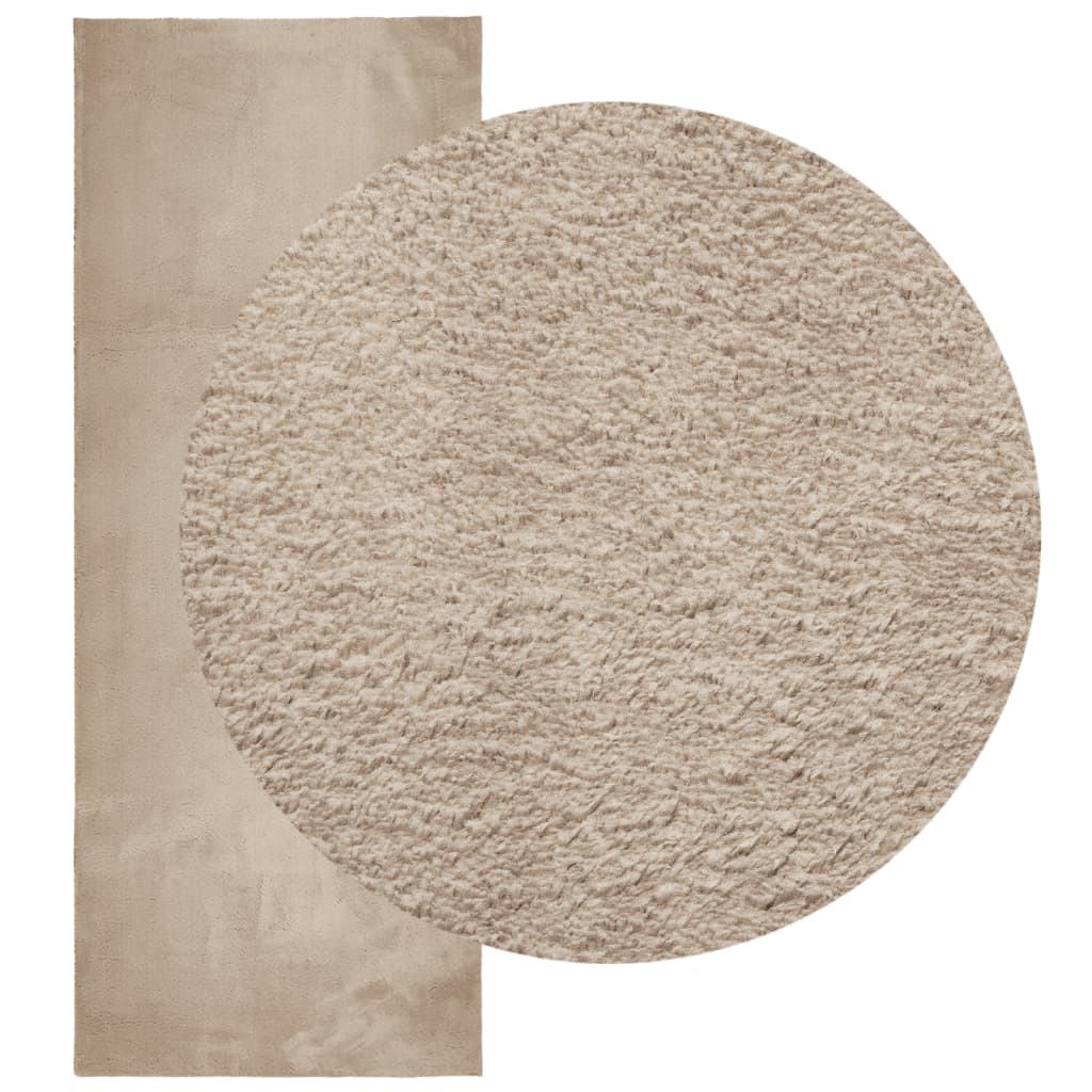 Vidaxx tapis huarte poils courts doux lavable 80x200 cm couleur sable