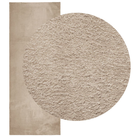 Vidaxx tapis huarte poils courts doux lavable 80x200 cm couleur sable