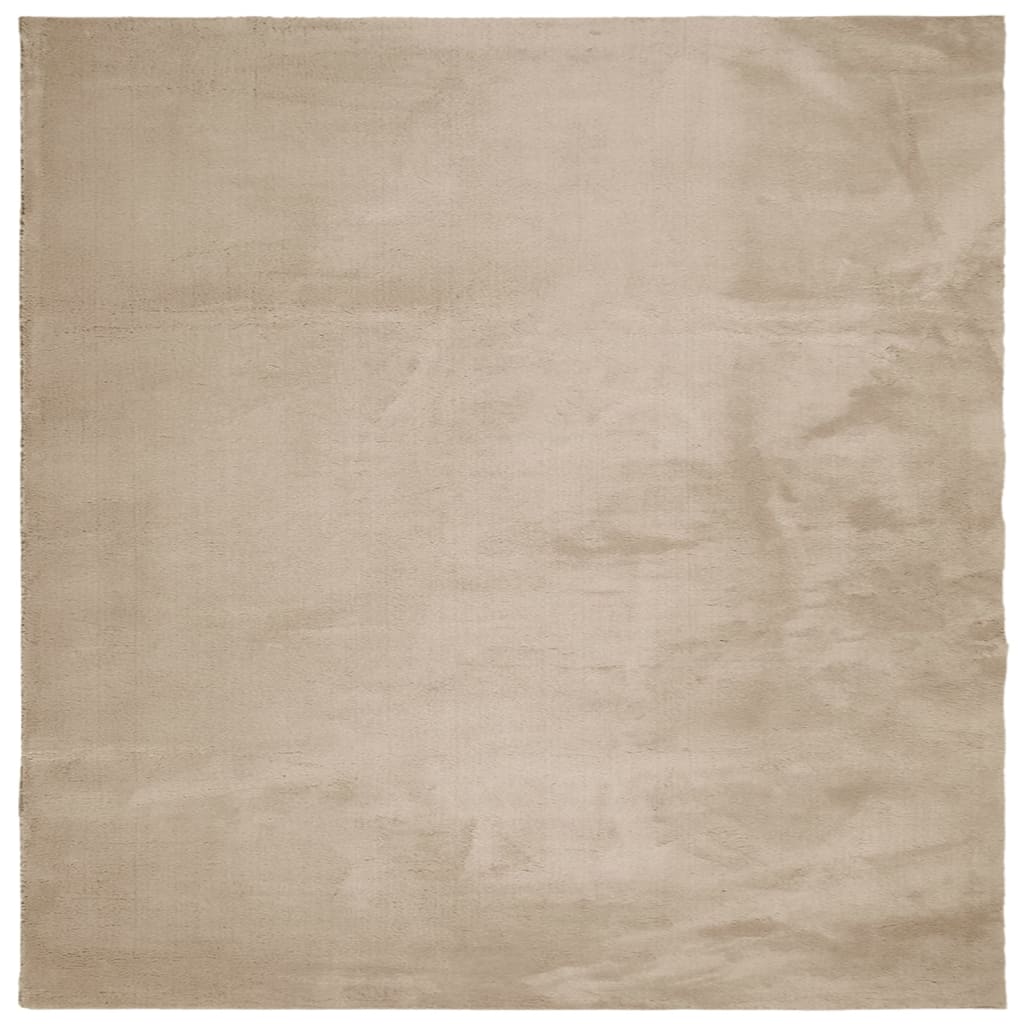 Vidaxx tapis huarte poils courts doux lavable 120x120cm couleur sable