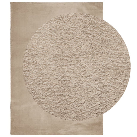 Vidaxx tapis huarte poils courts doux lavable 120x170cm couleur sable