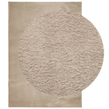 Vidaxl rug harte low -pole mëll ass wäschen 140x200Cm Sand -colored