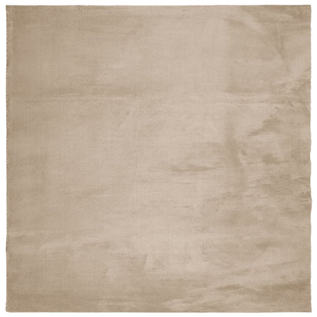 Vidaxx tapis huarte poils courts doux lavable 160x160cm couleur sable