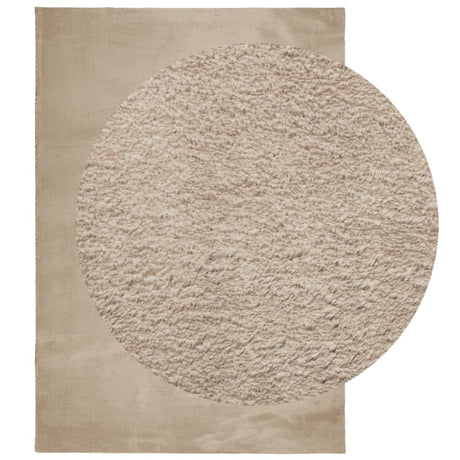 Vidaxx tapis huarte poils courts doux lavable 160x230cm couleur sable