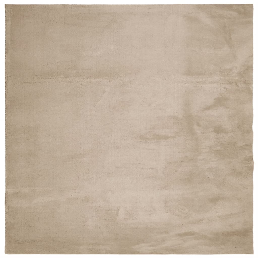 Vidaxx tapis huarte poils courts doux lavable 200x200cm couleur sable