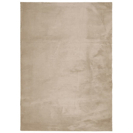 VidaXL tapis huarte poils courts doux lavable 200x280cm couleur sable