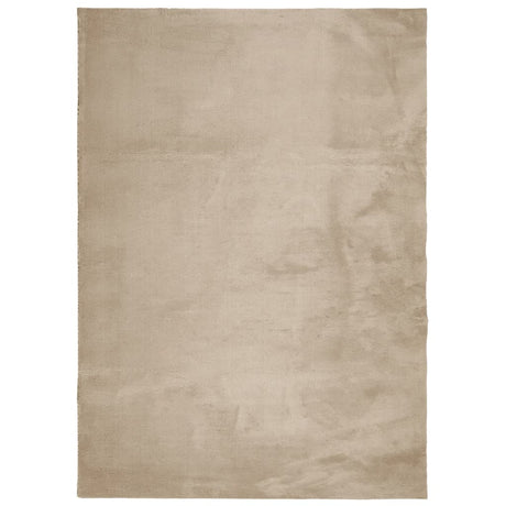 VidaXL Tapis HUARTE poils courts doux lavable 240x340cm couleur sable