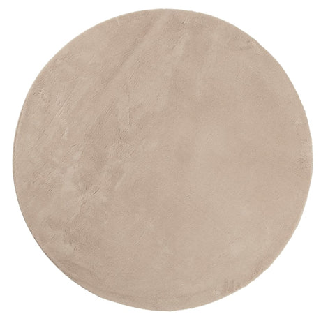 Vidaxl tapis huarte poils courts doux lavable ø 80 cm couleur sable