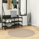 Vidaxl tapis huarte poils courts doux lavable ø 100 cm couleur sable