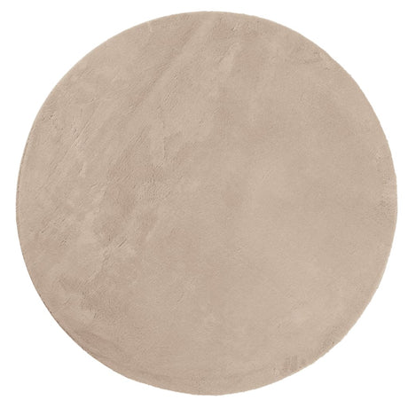 Vidaxl tapis huarte poils courts doux lavable ø 120 cm couleur sable