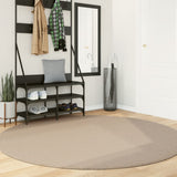 Vidaxl tapis huarte poils courts doux lavable ø 200 cm couleur sable