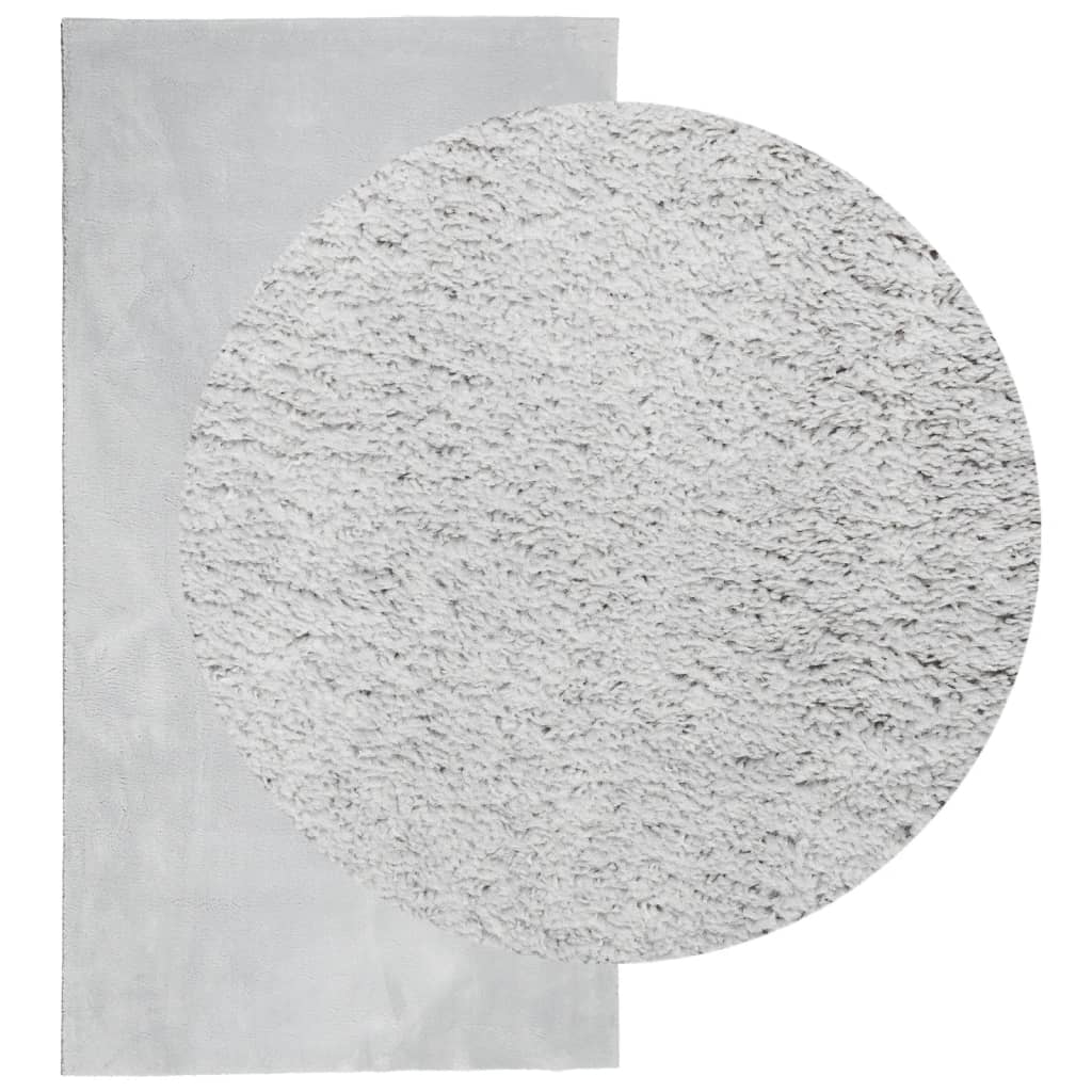 VidaXL tapis huarte poils courts doux lavable 80x150 cm gris