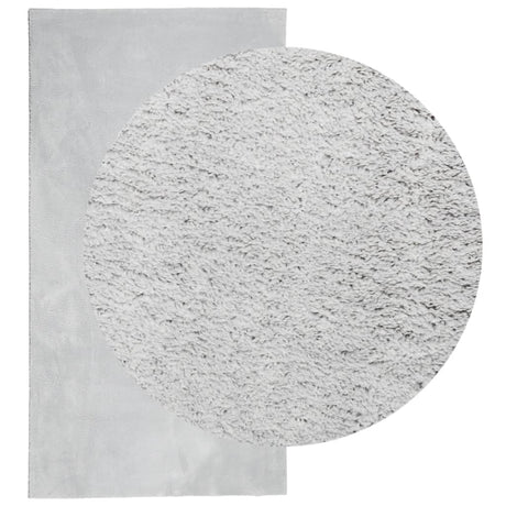 VidaXL tapis huarte poils courts doux lavable 80x150 cm gris
