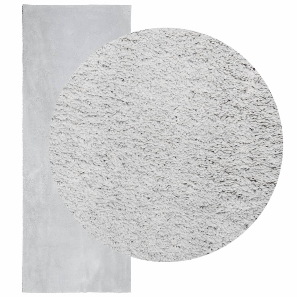VidaXL tapis huarte poils courts doux lavable 80x200 cm gris