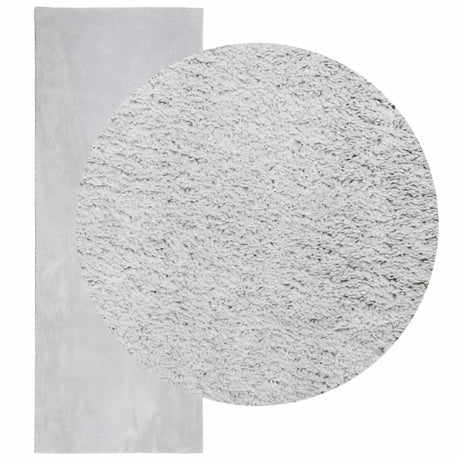 VidaXL tapis huarte poils courts doux lavable 80x200 cm gris