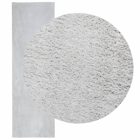 VidaXL tapis huarte poils courts doux lavable 80x250 cm gris