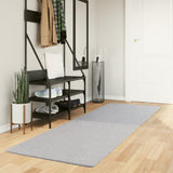 Vidaxl rug harte low -pole mëll wäschen 80x250 cm Grau