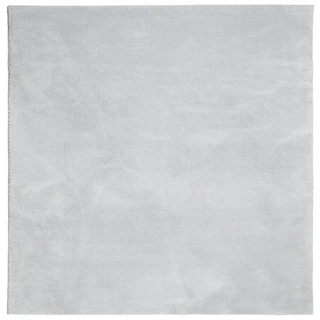 Vidaxx tapis huarte poils courts doux lavable 120x120 cm gris