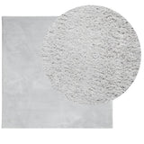 Vidaxx tapis huarte poils courts doux lavable 120x120 cm gris