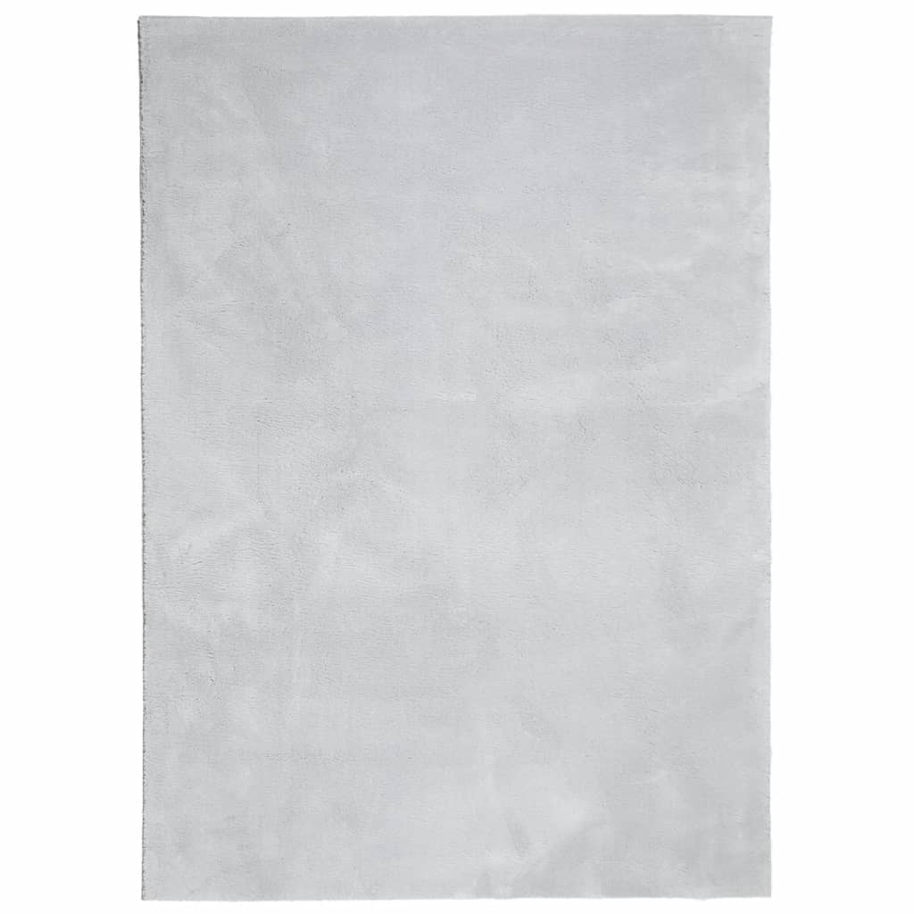 Vidaxx tapis huarte poils courts doux lavable 140x200 cm gris