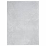 Vidaxl RUG HUARTE BAJA POLA Softable lavable de 140x200 cm de gris