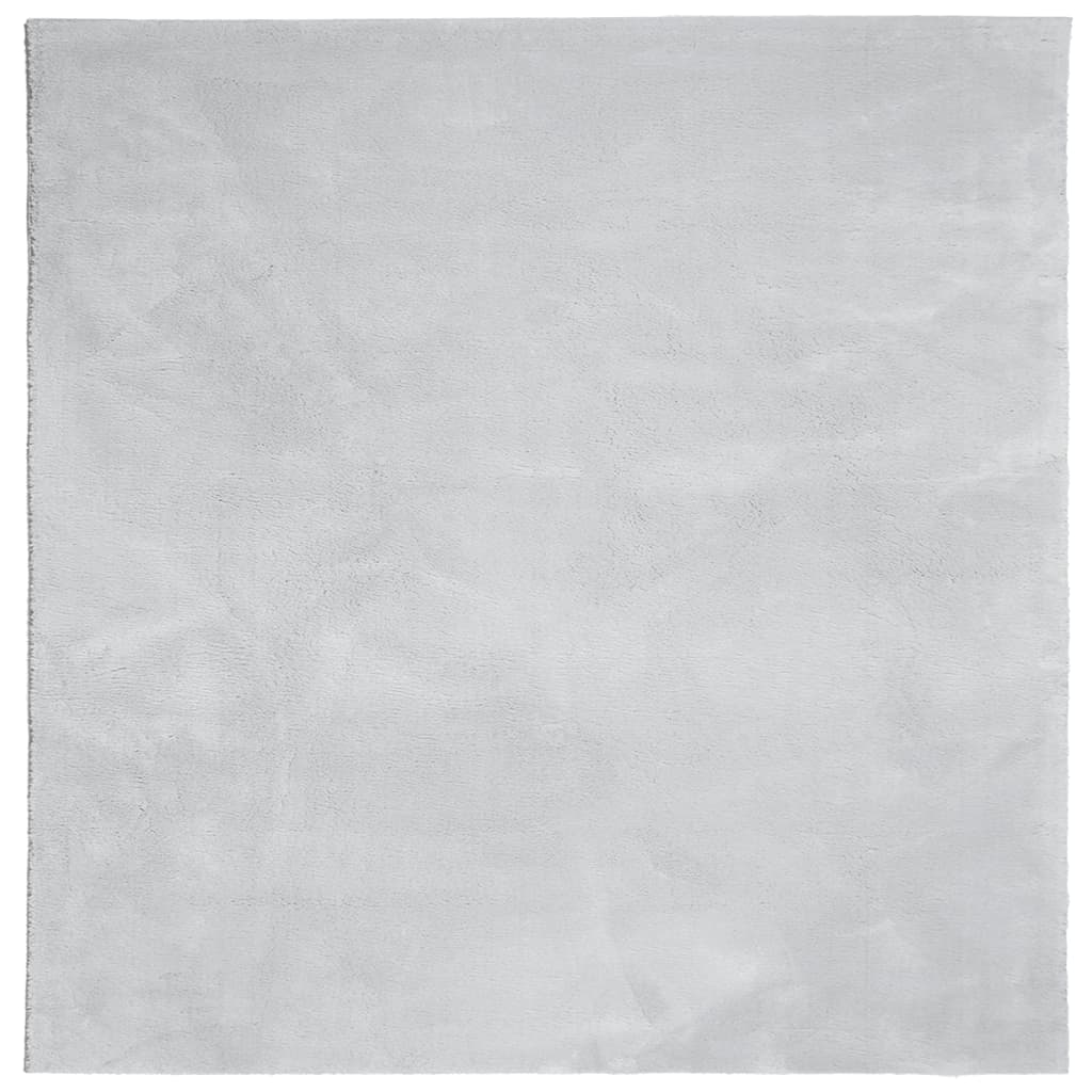 Vidaxx tapis huarte poils courts doux lavable 160x160 cm gris
