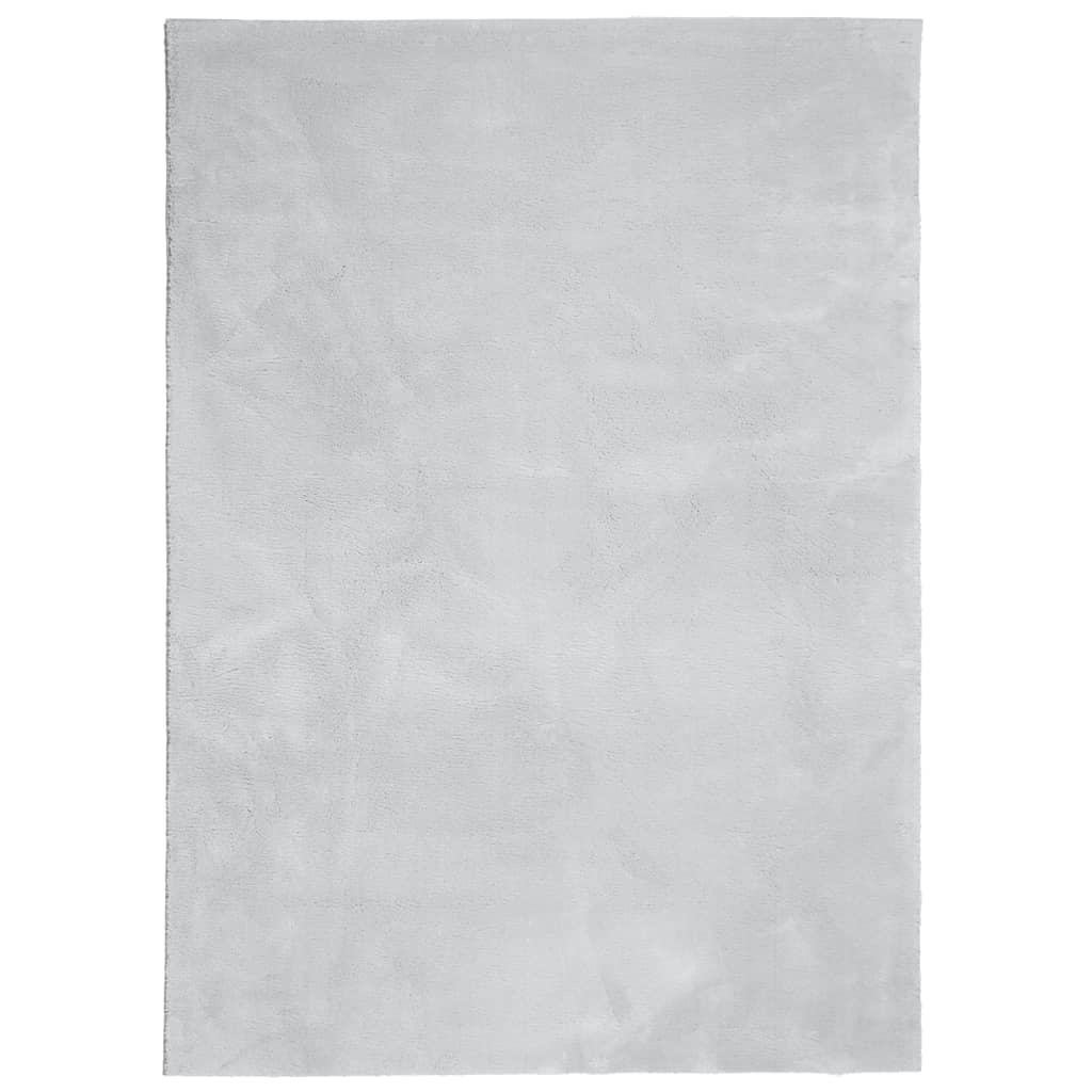Vidaxx tapis huarte poils courts doux lavable 160x230 cm gris