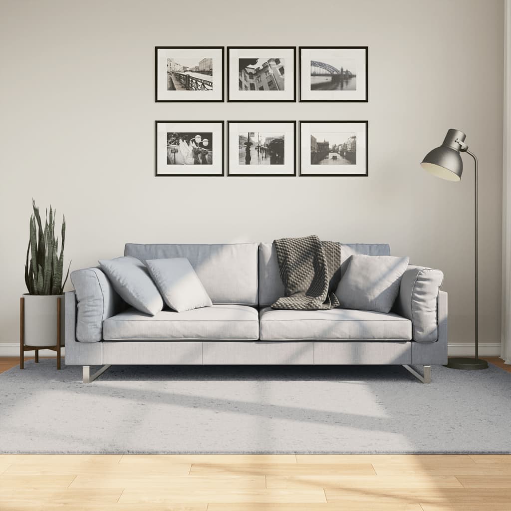 Vidaxx tapis huarte poils courts doux lavable 160x230 cm gris