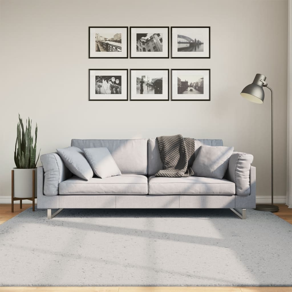 Vidaxx tapis huarte poils courts doux lavable 200x200 cm gris